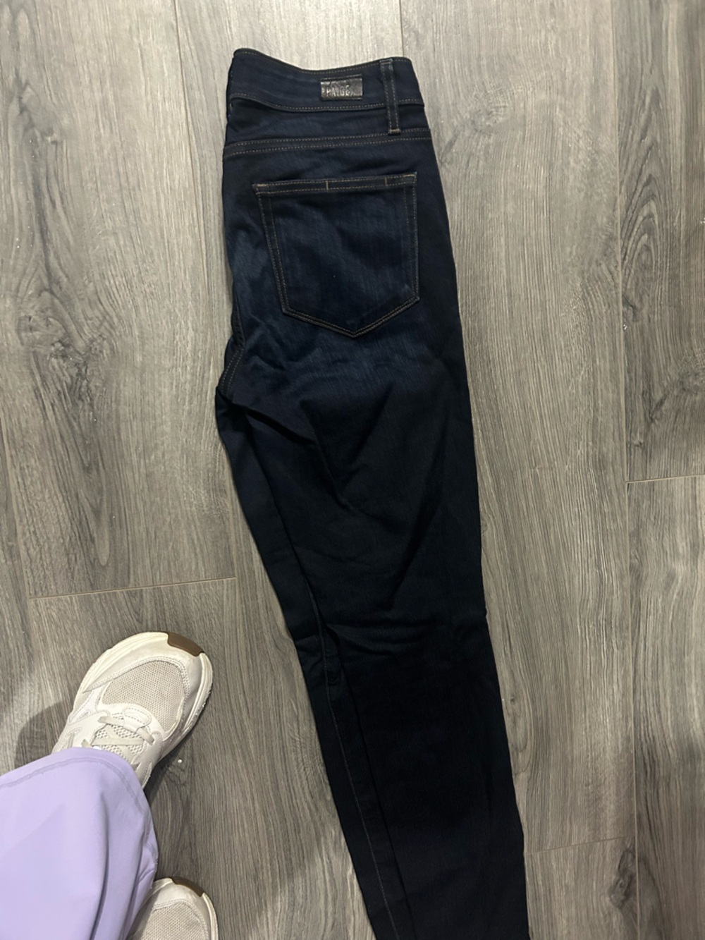 PAIGE Women’s Dark Blue Straight-Leg Jeans